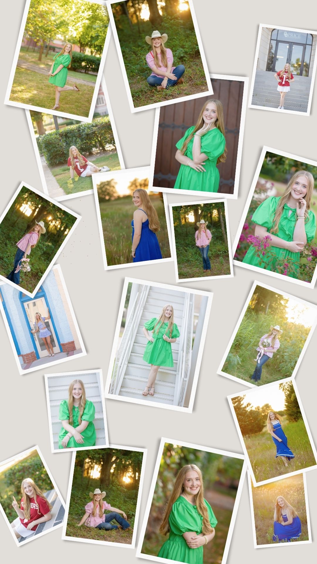 actual prints from a senior girl session that she can share with her friends and family